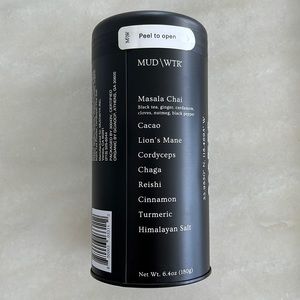 MUD\WTR Masala Chai tea Cacao Chaga Lion’s Mane Cordyceps Reishi